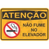 Não fume no elevador